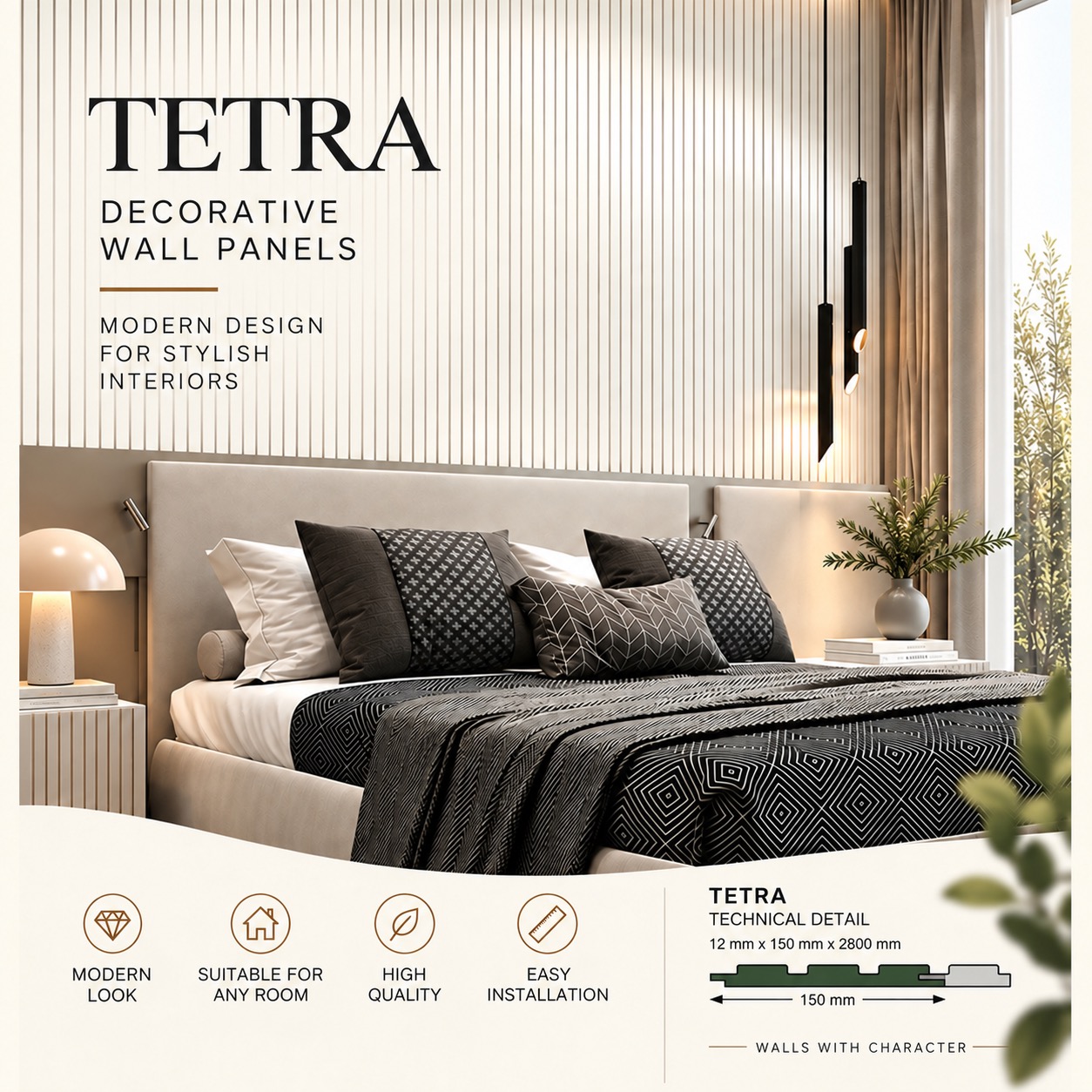 TETRA decorative wall panel